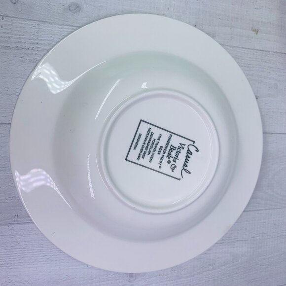 Victoria & Beale FORBIDDEN FRUIT Porcelain Colorful Fruit  Rim Soup Bowls Set 4 - Picture 3 of 11